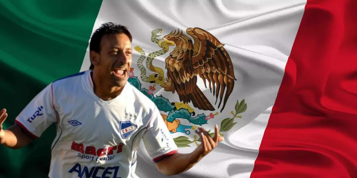 Sergio Blanco junto a la bandera de México / FOTO WIKIFANDOM