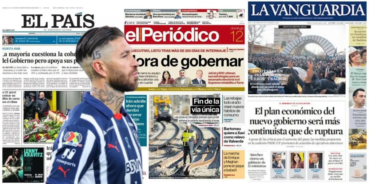 Sergio Ramos junto a diarios españoles / FOTO X