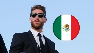 Sergio Ramos y bandera de México/ Foto Real Madrid.