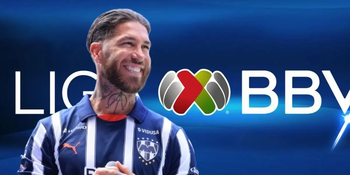 Sergio Ramos y logo de la Liga MX/Foto ESPN.