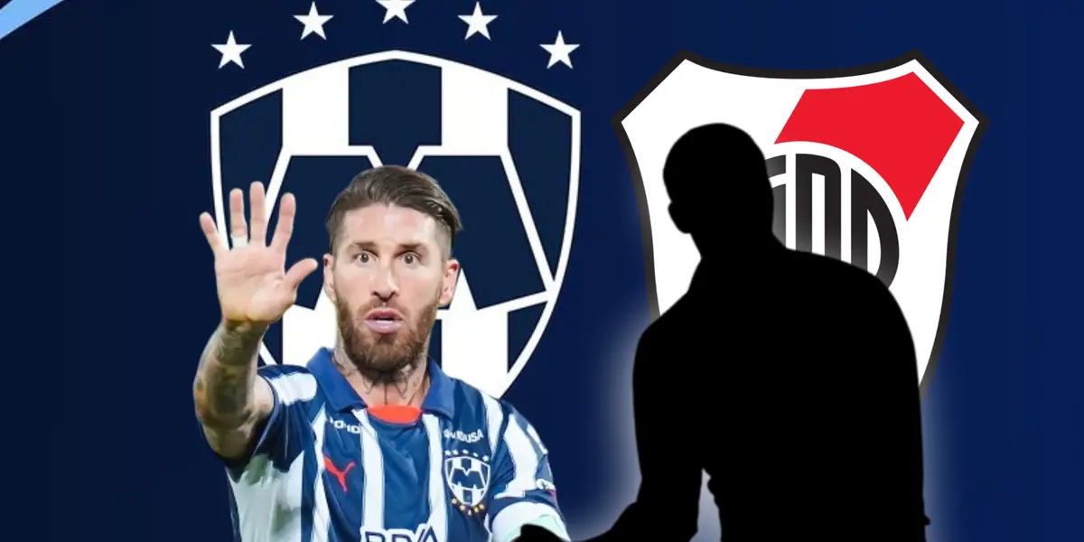 Sergio Ramos y silueta de entrenador/Foto Rayados.