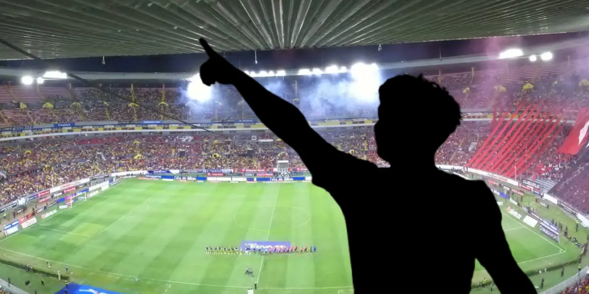 Silueta de Eduardo Aguirre y Estadio Jalisco de fondo/ Foto José Manuel Figueroa.