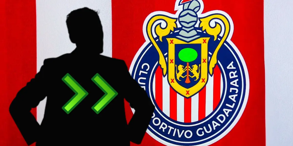Silueta de entrenador y logo del Guadalajara/Foto Chivas.