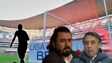 Silueta de futbolista, Amaury Vergara y Emilio Azcárraga/ Foto Fútbol Total.
