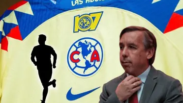 Silueta de futbolista y Emilio Azcárraga/ Foto TUDN.