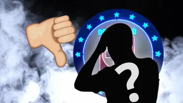 Silueta de futbolista y emoji de dedo hacia abajo/Foto D10.com