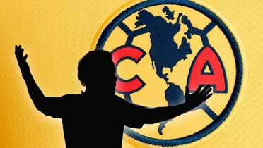 Silueta de futbolista y escudo del América/ Foto Ameshop.