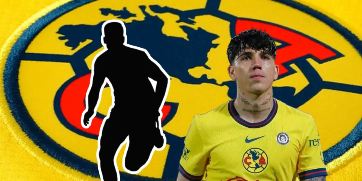 Silueta de futbolista y Kevin Álvarez/Foto Club América.