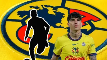 Silueta de futbolista y Kevin Álvarez/Foto Club América.