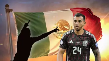 Silueta de futbolista y Luis Chávez/Foto Wallpapers.com