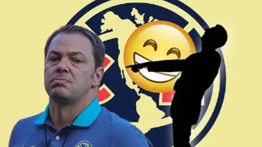 Silueta de hombre burlándose y emoji riendo/ Foto Footy Headlines.