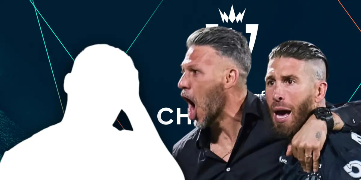 Silueta de hombre, Martín Demichelis y Sergio Ramos/ Foto CONCACAF.