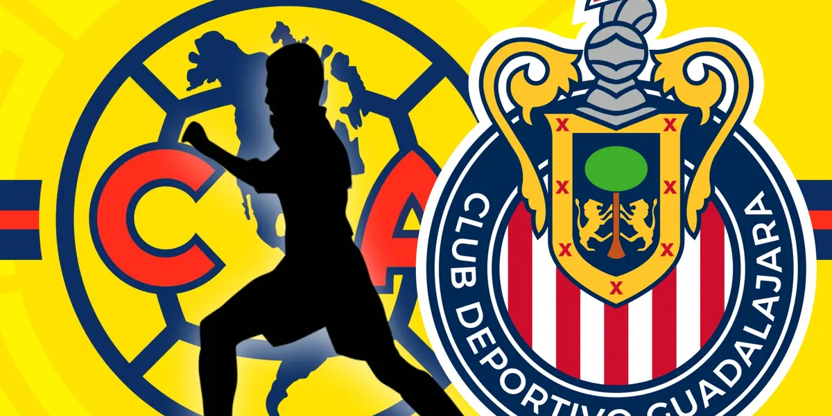 Silueta de joven y escudos de América y Chivas/Foto Evvent.