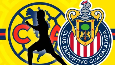 Silueta de joven y escudos de América y Chivas/Foto Evvent.