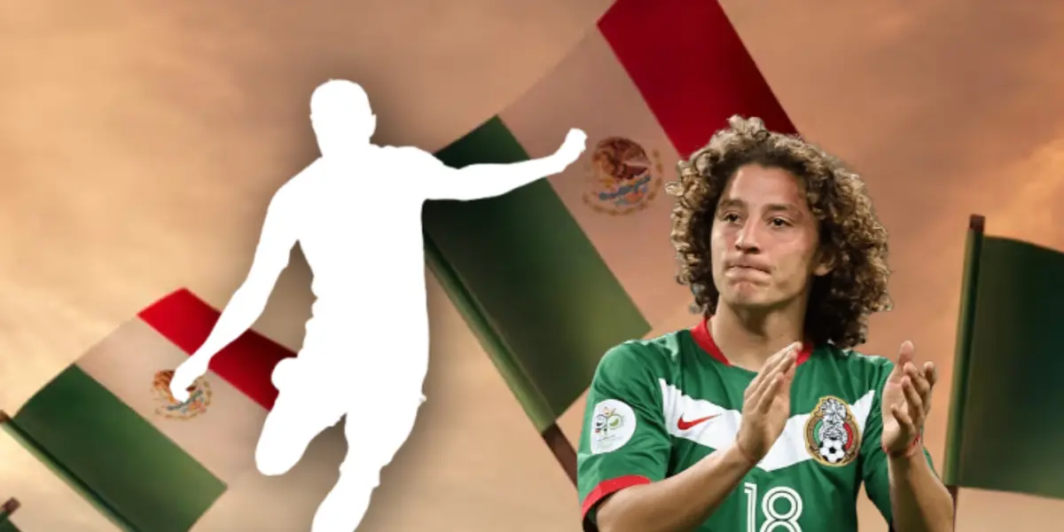 Silueta de jugador pateando balón y Andrés Guardado de joven/Foto Hotel Princess.