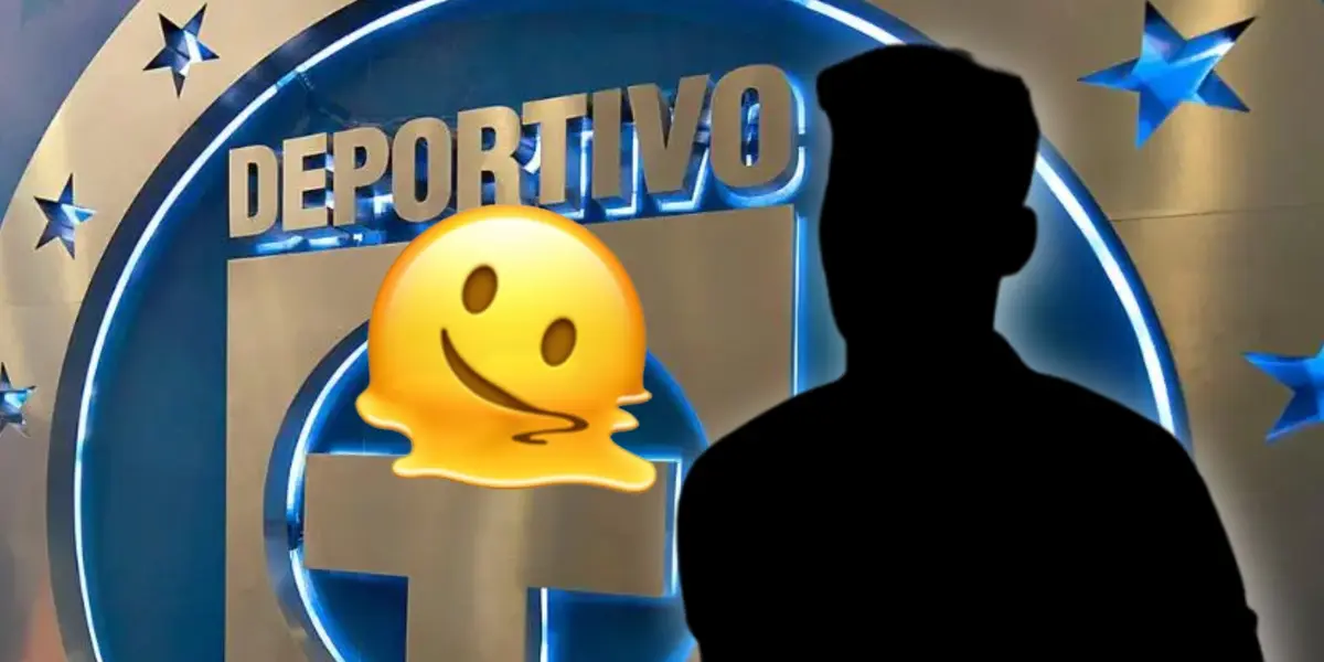 Silueta de Pol Fernández y emoji derriténdose/Foto Vanguardia.