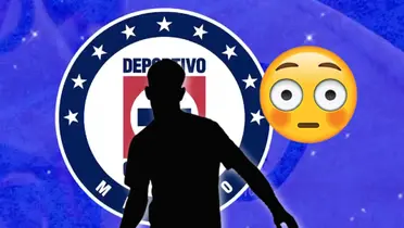 Sombra de Omar Campos y emoji apenado/Foto Cruz Azul.