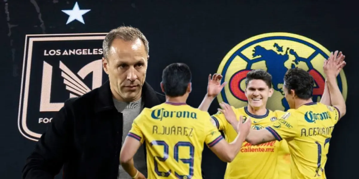 Steve Cherundolo y jugadores del América festejando/ Foto TV Azteca Yucatán.