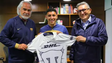 Suárez en su llegada a Pumas. Foto: Pumas