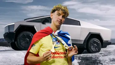 Tesla de fondo, tomada de Automax, con Igor al frente