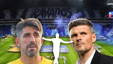 Veljko Paunovic, Fernando Ortiz y silueta de jugador/ Foto El Universal.
