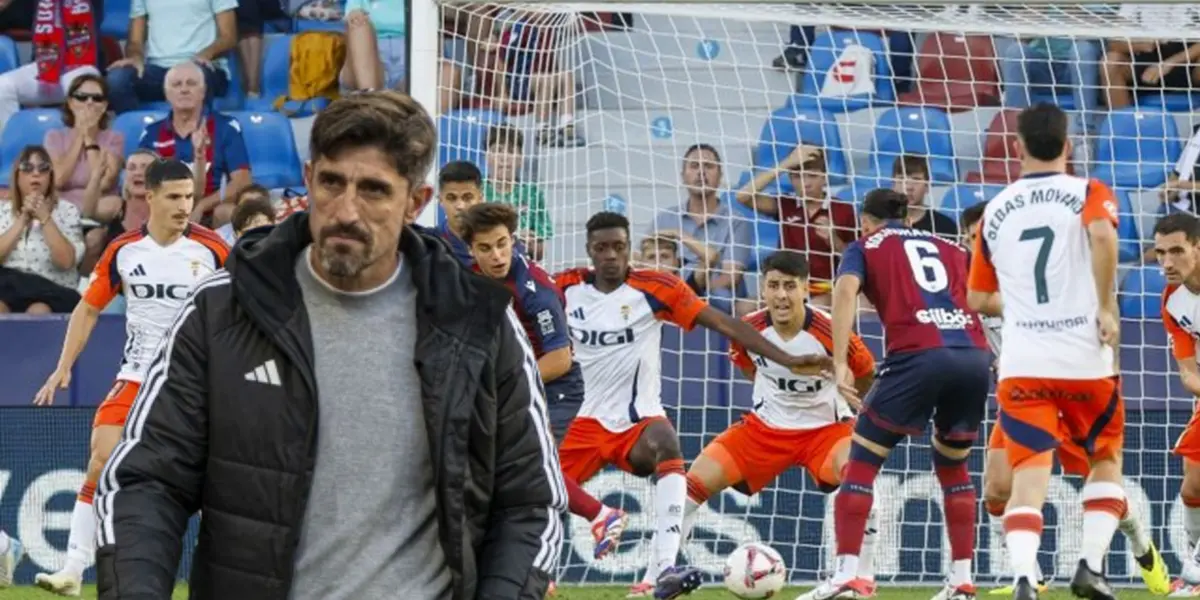 Veljko Paunovic y futbolistas de Real Oviedo y Eibar/Foto La Voz de Asturias.