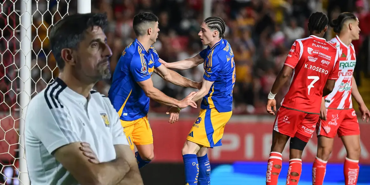 Veljko Paunovic y jugadores de Tigres y Necaxa/Foto Entre Veredas Sinaloa.