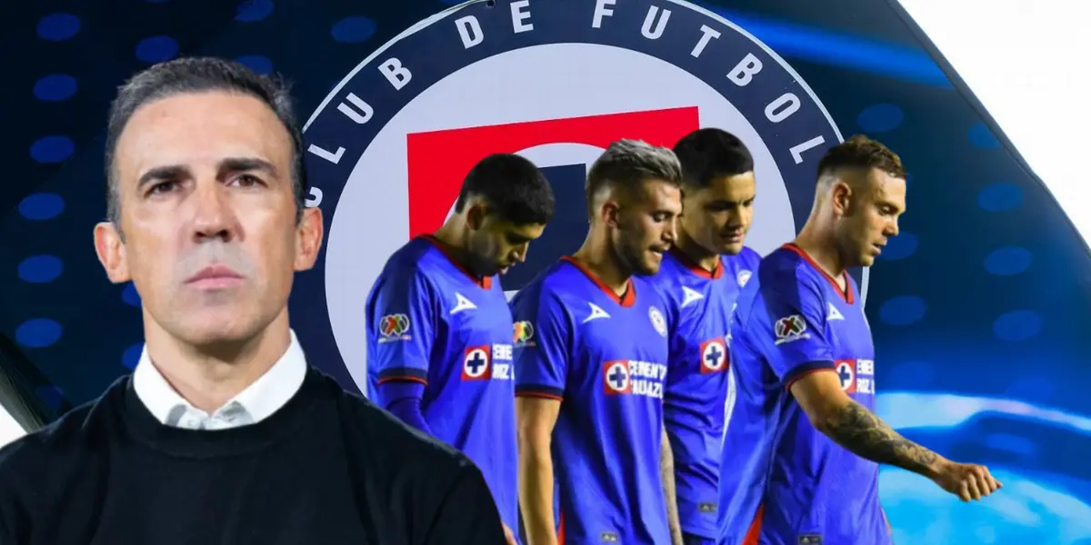 Vicente Sánchez junto a futbolistas de Cruz Azul / FOTO JUAN FÚTBOL