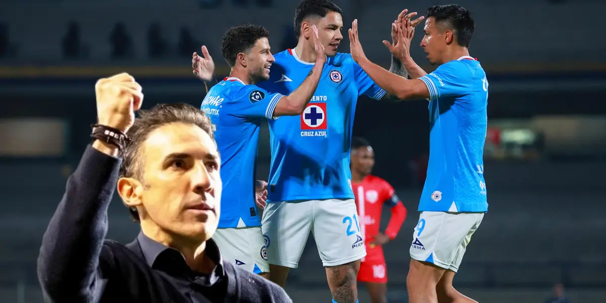 Vicente Sánchez y jugadores de Cruz Azul celebrando/ Foto La Afición Milenio.