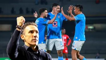 Vicente Sánchez y jugadores de Cruz Azul celebrando/ Foto La Afición Milenio.