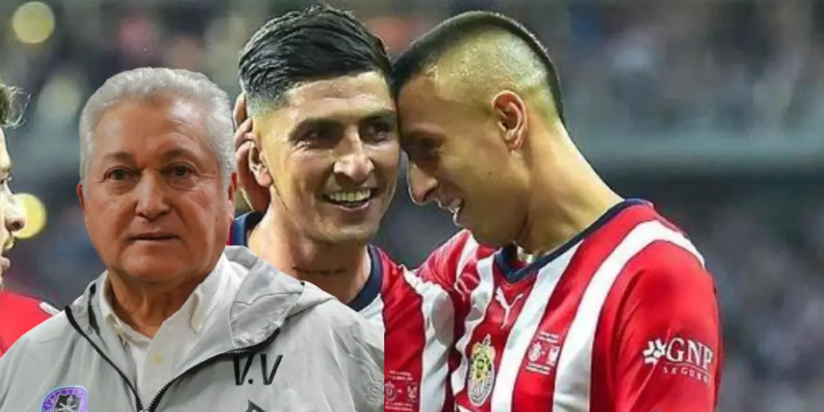 Víctor Manuel Vucetich junto a jugadores de Chivas / FOTO X
