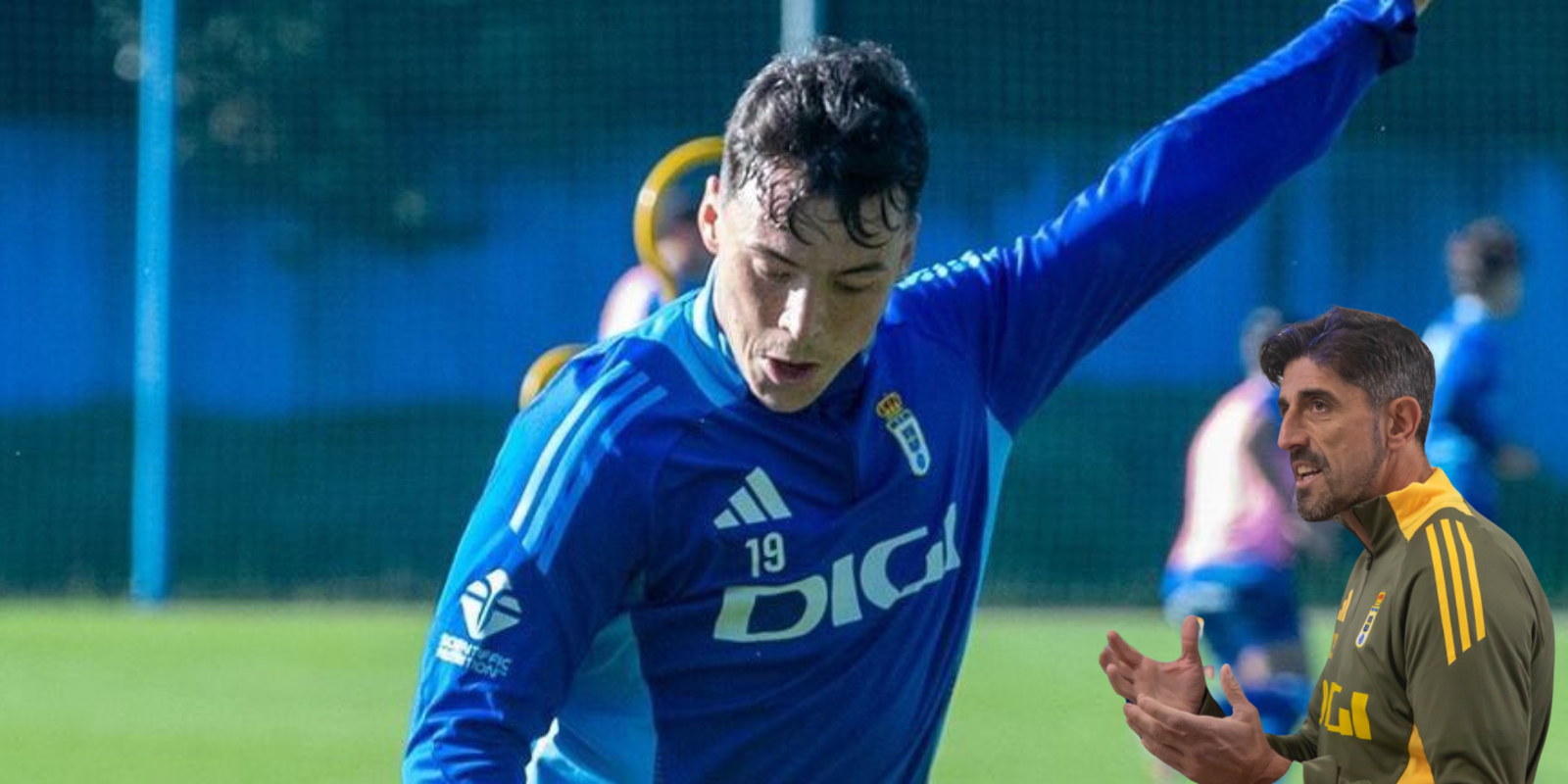 Viñas entrenando con Real Oviedo. Foto: ESPN