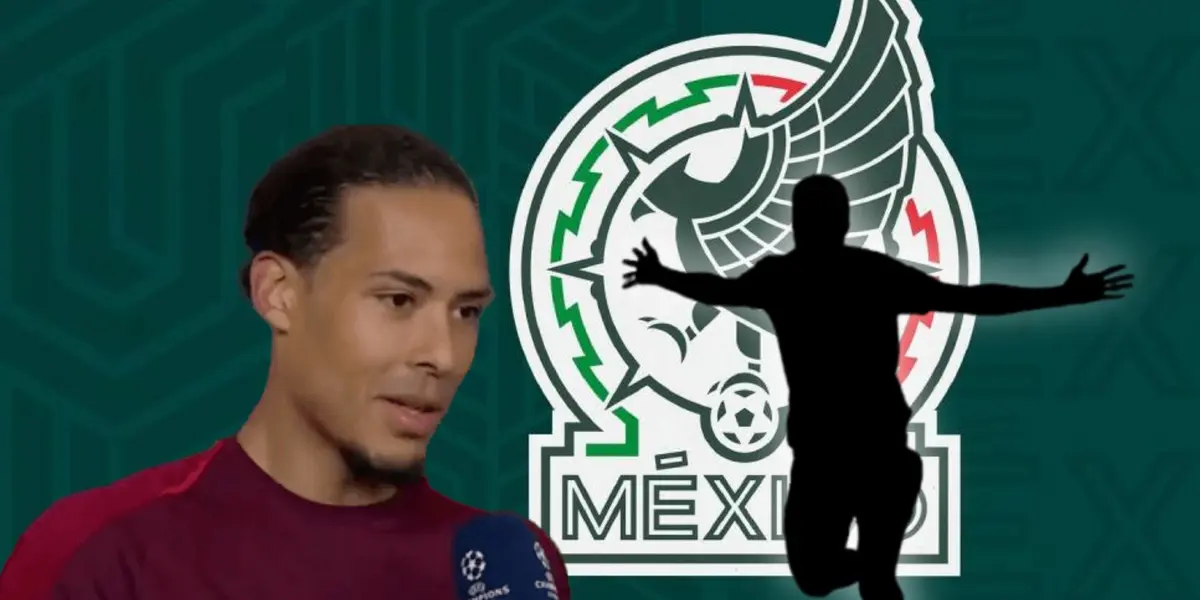 Virgil Van Dijk y silueta de Raúl Jiménez/ Foto TV Azteca.
