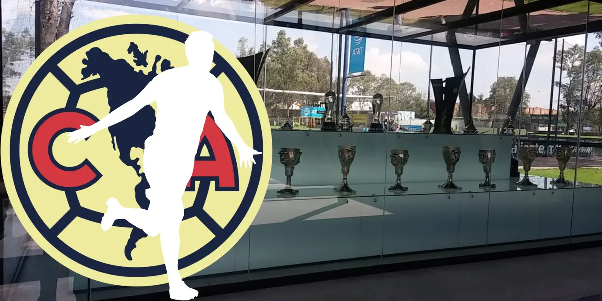 Vitrina del Club América de fondo. Foto: Milenio