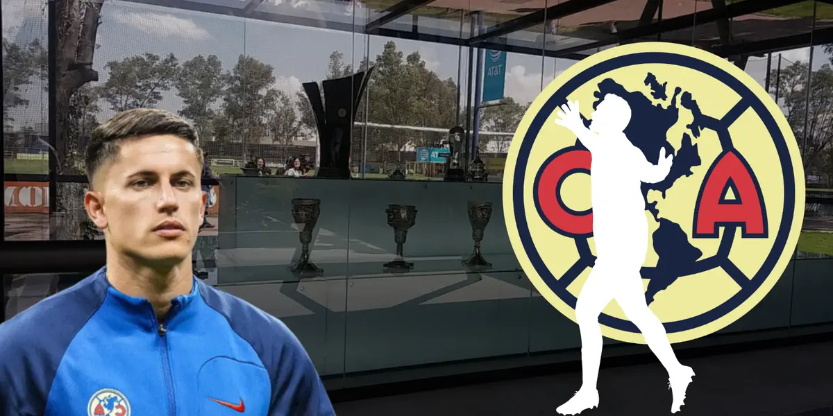 Vitrinas del Club América de fondo, con Rodríguez al frente. Foto: Milenio