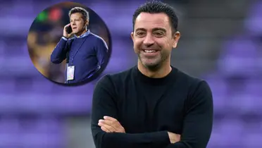 Xavi Hernández junto a José Antonio Noriega / FOTO ESTO