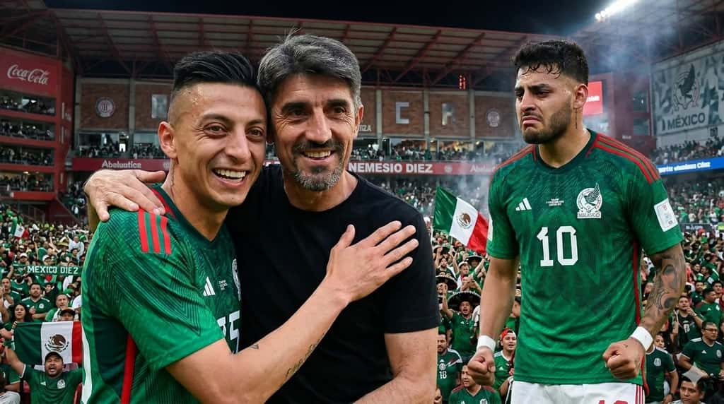 Alexis Vega no se acercó a Paunovic, pero Piojo Alvarado le dio un efusivo abrazo en el México vs Serbia