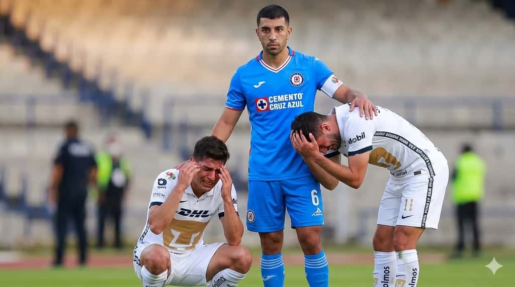 Erik Lira no se olvidó de su pasado en Pumas y consoló a sus excompañeros tras ser campeón con Cruz Azul
