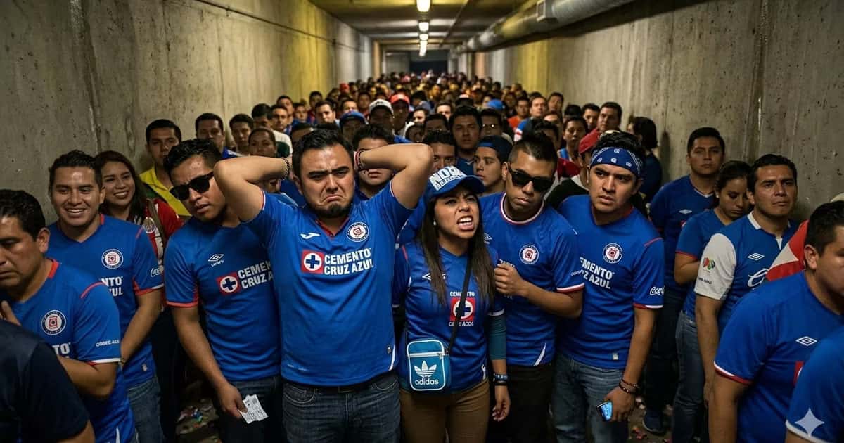 Afición de Cruz Azul se molestó por no ingresar rápido a CU para la final ante Pumas