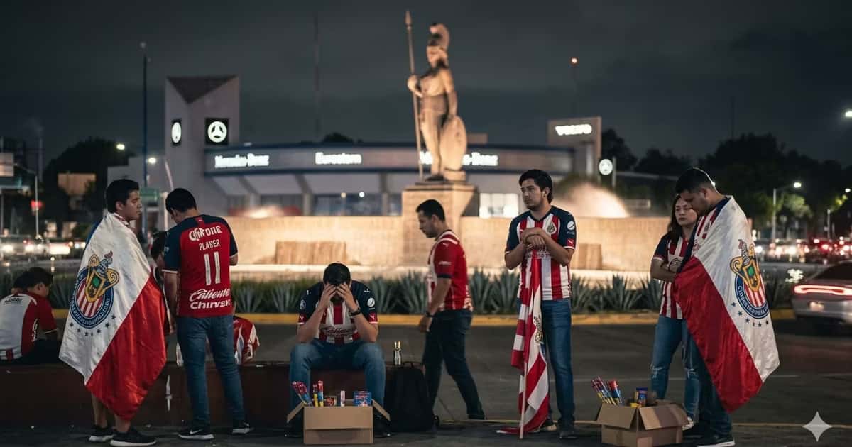 Aficionados de Chivas se quedaron con las ganas de festejar en La Minerva