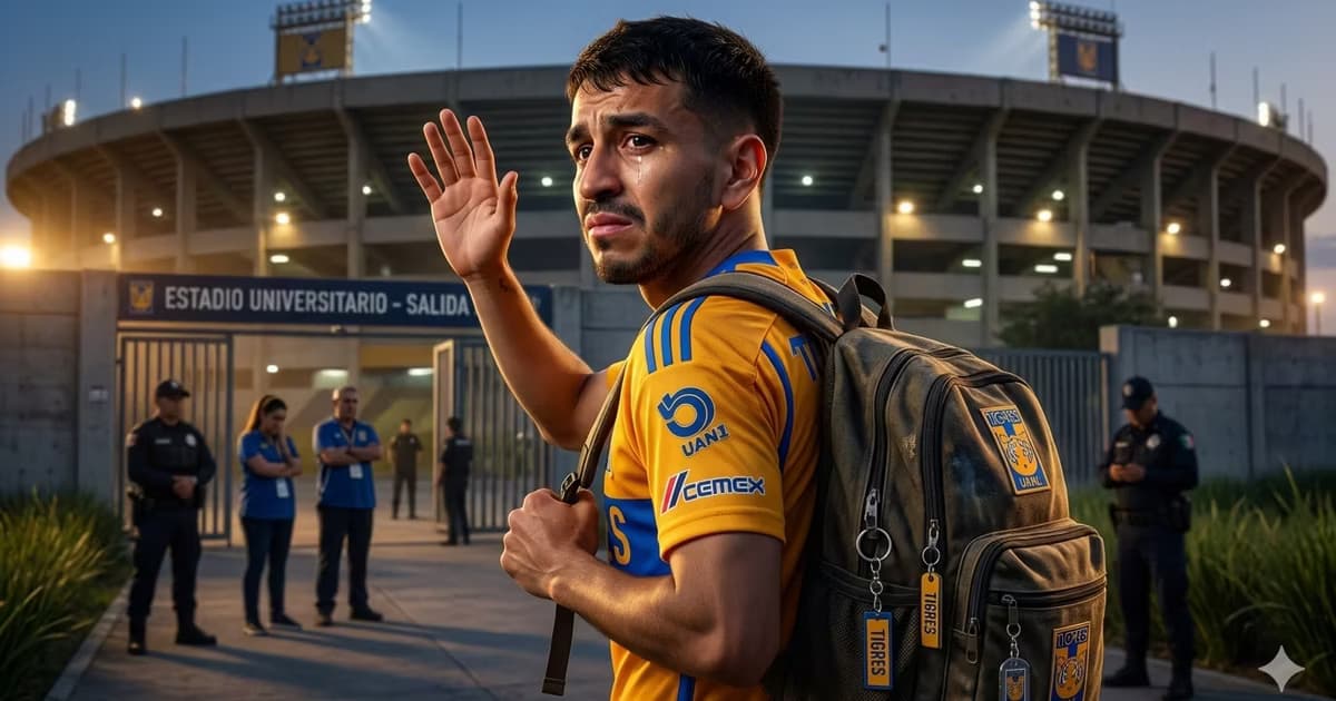 Ilustración digital de Ángel Correa yéndose de Tigres