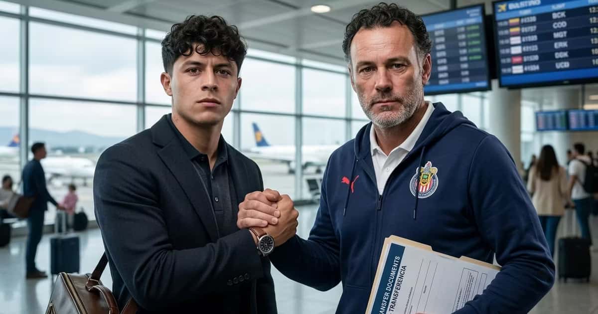 Seegio Aguayo y Gabriel Milito dandose la mano en el aeropuerto