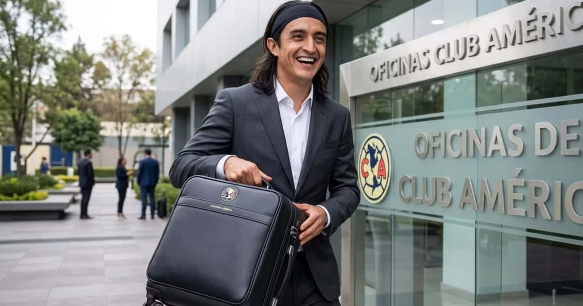 Ilustración digital de Carlos Acevedo llegando al Club América