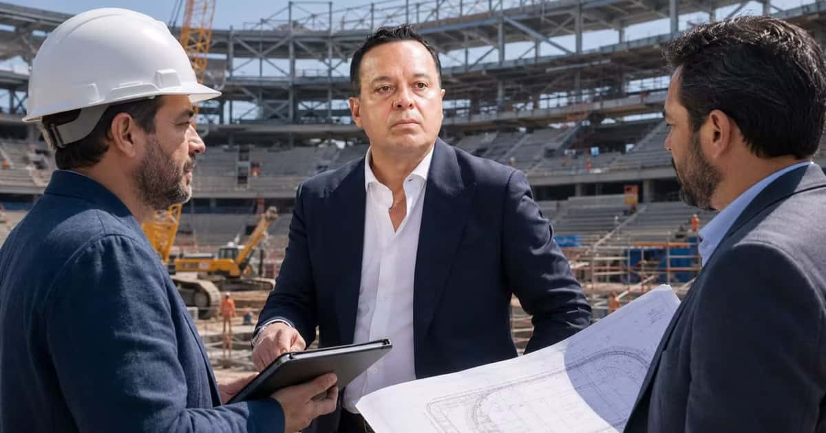 Una recreación muestra cómo podrían demolerse las instalaciones de La Noria para construir el nuevo estadio de Cruz Azul.