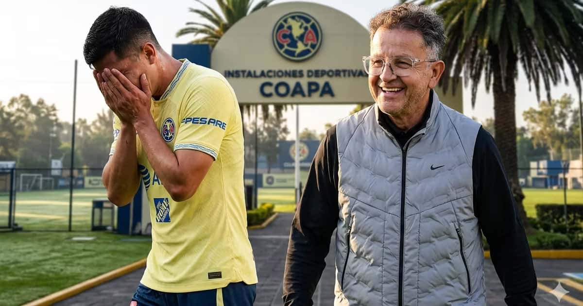 Ilustración digital de Juan Carlos Osorio llegando al Club América