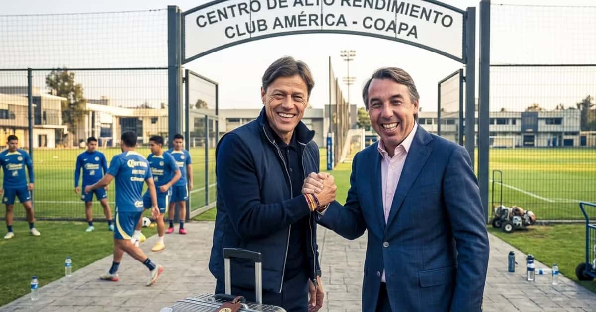 Ilustración digital de Matías Almeyda llegando a Coapa