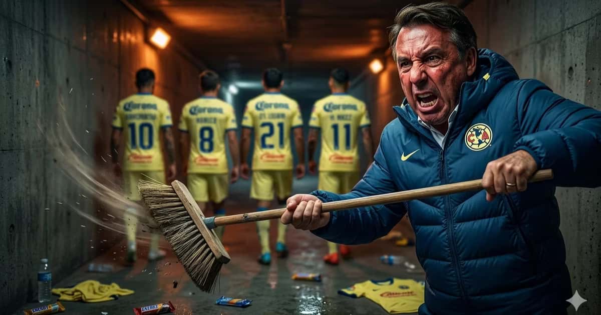 Ilustración gráfica de Emilio Azcárraga echando a jugadores del América
