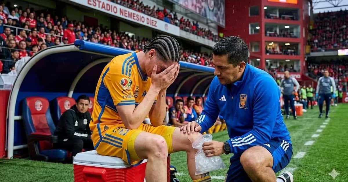 Marcelo Flores se lesionó en el partido vs Toluca