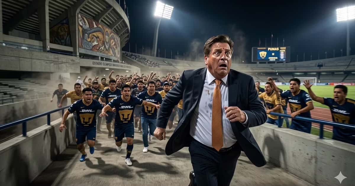 Piojo Herrera fue abucheado cuando llegó al Estadio de Pumas
