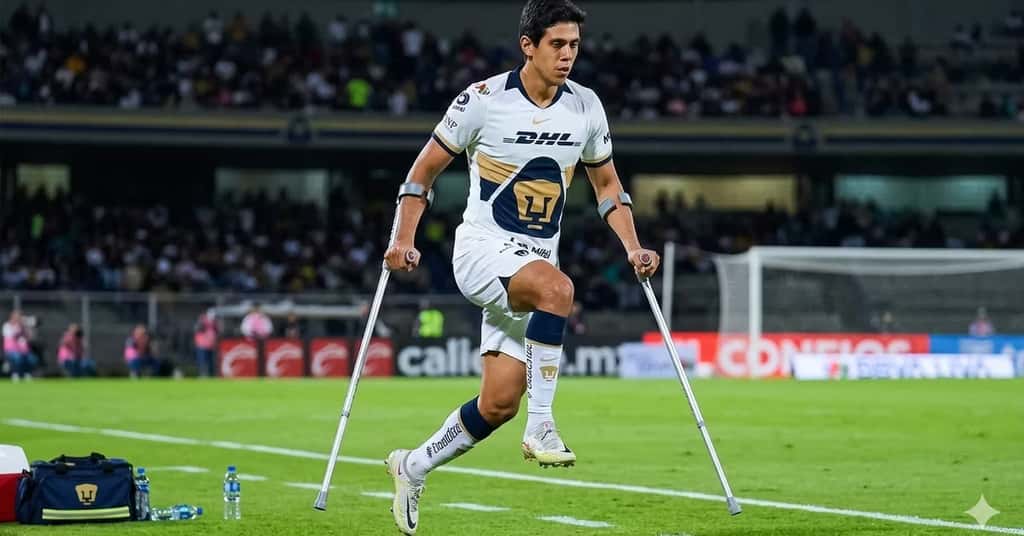 Pumas clasificó a la final; en medio de los festejos, apareció JJ Macías festejando a pesar de su lesión